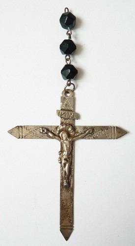 Grande croix chapelet - croix, argent