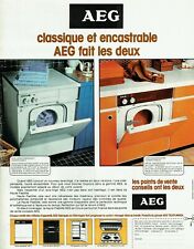  Publicité Advertising 0222  1977  AEG  lave linge sèche linge classique  encast