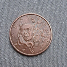 PIECE MONNAIE RARE 1999 5 cent d'euro graveuse F Courtiade