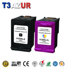 300xl- 2x Cartouches non oem compatibles avec HP 300 XL (1N+1C )-Qualité premium