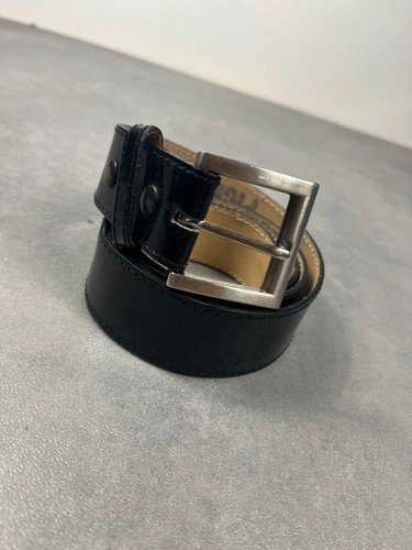 Ceinture cuir noir doublé