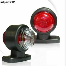 2 Feux de Gabarit et d’Encombrement Latéraux 12V Rouge Blanc Camion Remorque