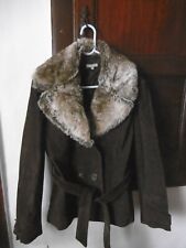 Veste croûte de cuir col