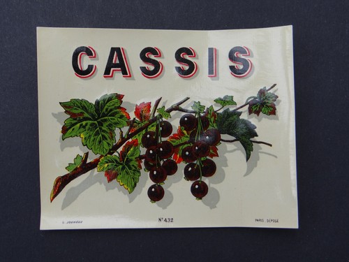 Ancienne étiquette cassis - étiquette,