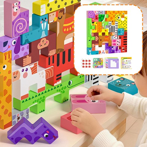 Blocs construction bois - blocs, en