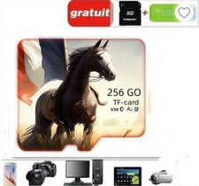 Carte Mémoire Micro sd 32/64/128/256 Go Class 10 +Adaptateur Lecteur Carte