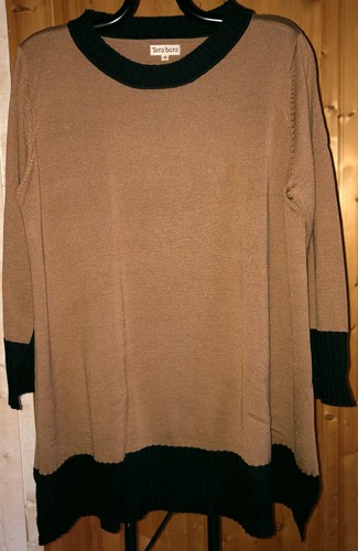 Pull tunique fin marron - , et