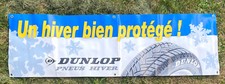 Ancienne Banderole Publicitaire pneu DUNLOP Rally course Automobile