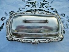 beurrier métal argenté silver metal butter