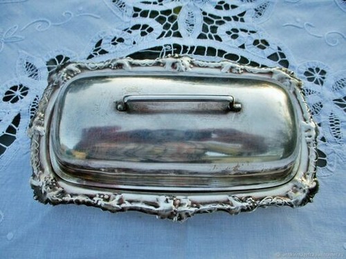 Beurrier métal argenté - métal,