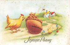 CP ILLUSTREE JOYEUSES PAQUES