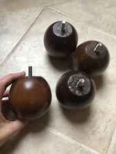 Lot De 4 Pieds De Sommier Bois Lit Anciens 8,5cm