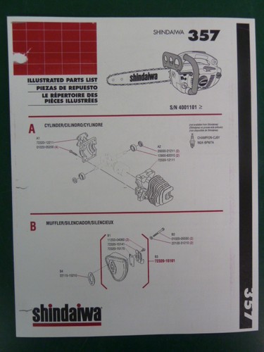 Shindaiwa 357 chain saws - 357,