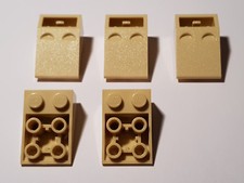 Lego 5 X 3747b Tuiles en Béton 33 ° 3 x 2 Beige Invers 4500453 (#AC17) Tan