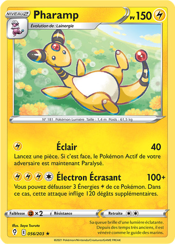 Carte pokémon pharamp - carte,