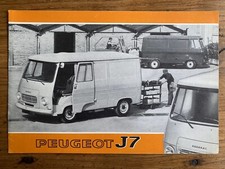 Brochure PEUGEOT J7 Fourgon Tole 1400kg et Bus - Prospectus French Juillet 1970