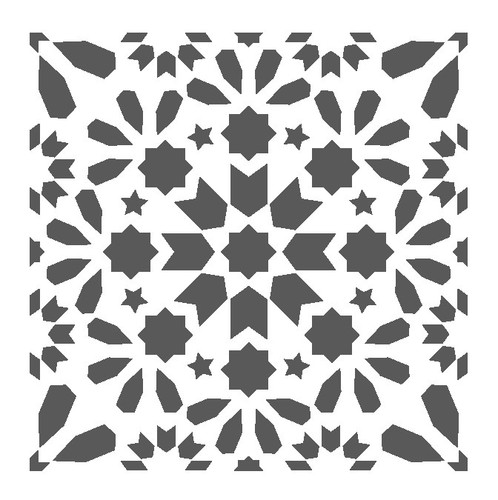 Pochoir mural marocain