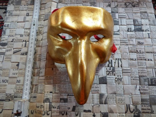 Mask pulcinella dorato gianni - pulcinella,