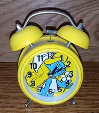 Réveil Aiguilles Schtroumpfs Schtroumpfette Jaune Peyo 2010 A-4 Smurf no Tintin