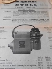 fiche technique magnéto MOREL type BMC 4  et BMC 6