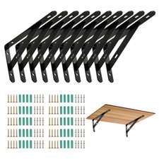 Equerre Étagère Mural Métal 10 Pièces – 150x95x16mm Console pour étagère – Su...