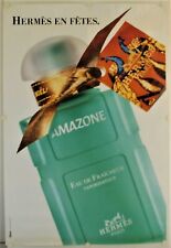 Affiche AMAZONE Eau de Fraicheur 1998 HERMES EN FÊTES - 120x177 cm