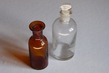 2 FLACONS EN VERRE "PHARMACIE