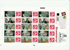 Herge Tintin timbres Tintin