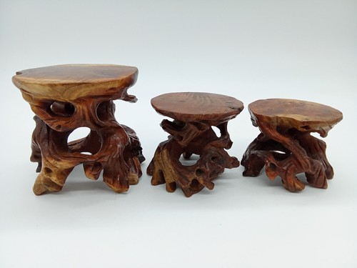 Socles tronc arbre en bois - 3,