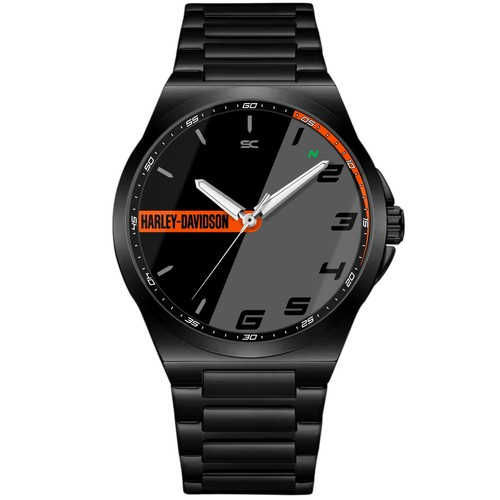 Montre acier noir fan - montre, en