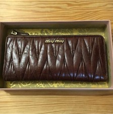 MIU MIU Matelasse Zip Around