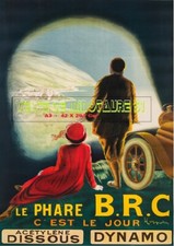 BRC  Phare de voiture à acétylène- vers 1910 - A 3 plastifiée
