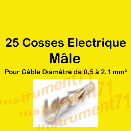Cosses electrique mâle - electrique,