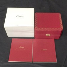 VINTAGE AUTHENTIQUE CARTIER boite montre boîtier rouge livret COWA 0049 cuir ...