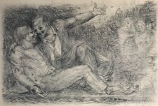 Lithographie Lucien-Philippe MORETTI "Jeff" chansons de Jacques BREL 1979