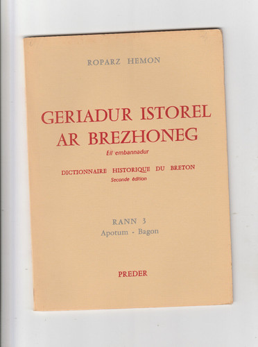 Geriadur istorel brezhoneg - istorel, ar