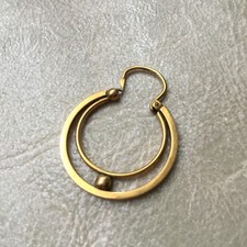 1 Grande Boucle d’Oreille Créole en Plaqué Or