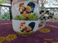 2 Grandes Tasses Bols Décor