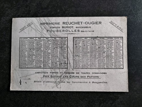 Buvard imprimerie reuchet - buvard,