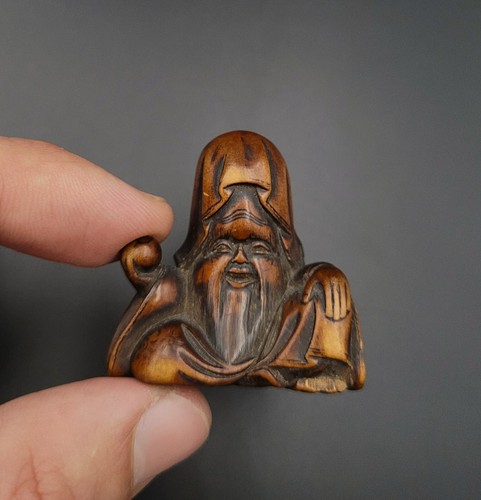 Netsuke fukurokuju tama - au,