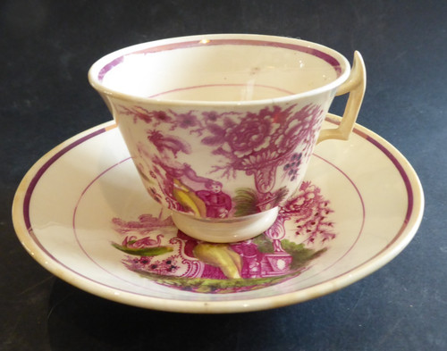 Tasse faience anglaise lustre - faience,