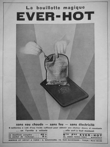 Publicité 1937 bouillotte - 1937, la