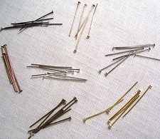 CLOU TIGE TÊTE PLATE ** 0,7 mm x 3 cm ** Couleur et Quantité au choix - Perle