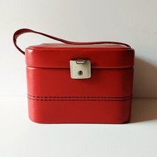 Vanity Case Rouge Annees 70's 80's Vintage