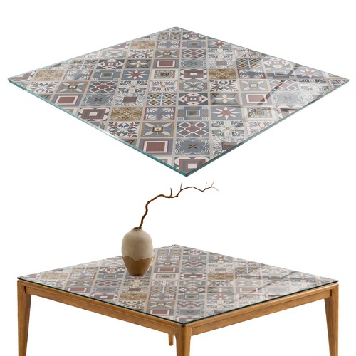Plateau table verre - de,