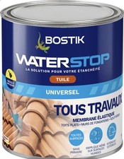 Mastic anti infiltration membrane étanchéité toiture teinte tuile 1KG WATERSTOP 