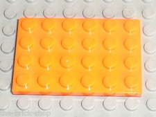 Plaque plate orange - lego, star