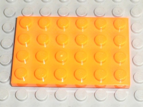 Plaque plate orange - lego, star