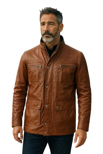 Veste militaire cuir - veste, en