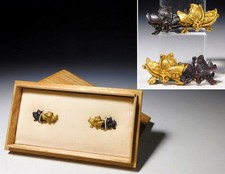 Papillons dorés et noirs